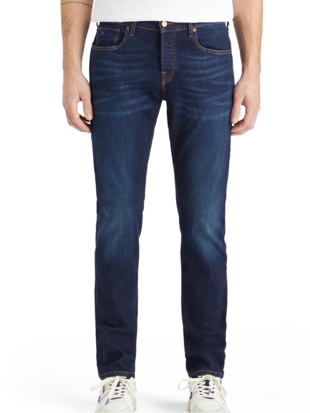 Scotch & Soda Dark Wash Button Fly Slim Straight Legs 34W 34L